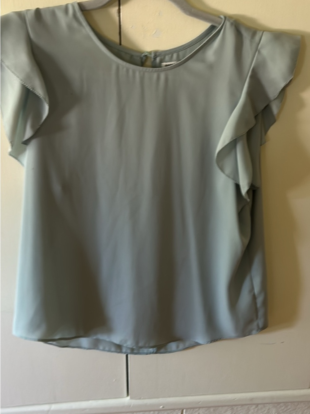 Sunday Best Soft Sage Ruffle Sleeve Blouse